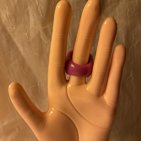 Costume ring bundle-1 is adjustable with brown cluster & acrylic pin sz 8-1/2 - Picture 4 of 15